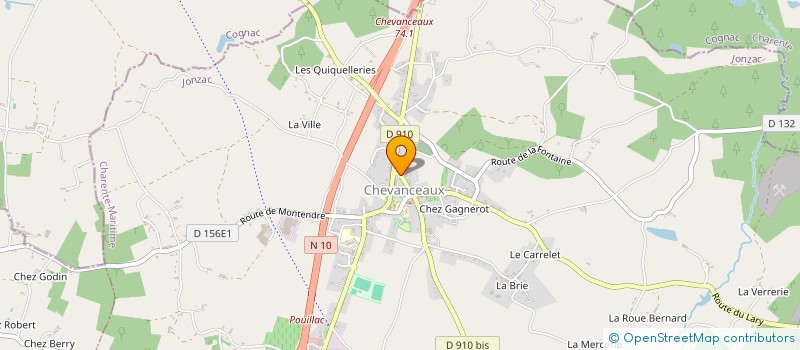 localisation de l'entreprise MADAME BERNADETTE VALLAEYS  CHEVANCEAUX