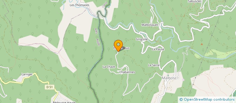 localisation de l'entreprise MADAME BERNADETTE VANMUYSEWINKEL  MALBOSC