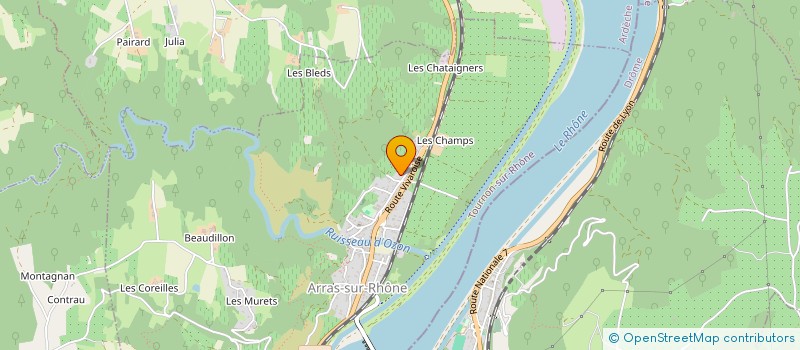 localisation de l'entreprise MADAME BERNADETTE VERCASSON  ARRAS-SUR-RHONE