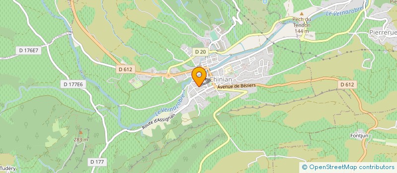 localisation de l'entreprise MADAME BERNADETTE VIDAL à SAINT-CHINIAN