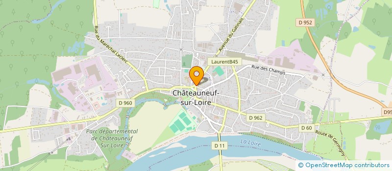 localisation de l'entreprise MADAME BERNADETTE VIRON  CHATEAUNEUF-SUR-LOIRE