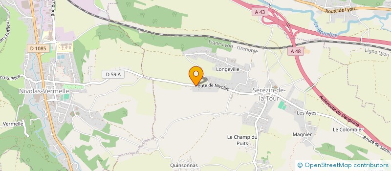 localisation de l'entreprise MADAME BERNADETTE VISINI  SEREZIN-DE-LA-TOUR