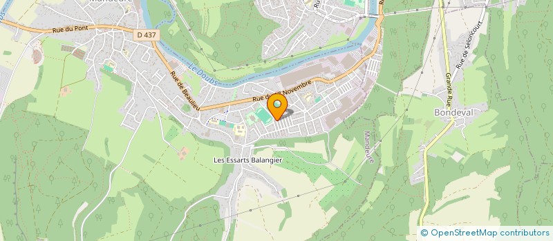 localisation de l'entreprise MADAME BERNADINE BAURAS  MANDEURE