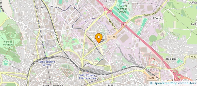 localisation de l'entreprise MADAME BERNADO JOAO  SAINT-ETIENNE