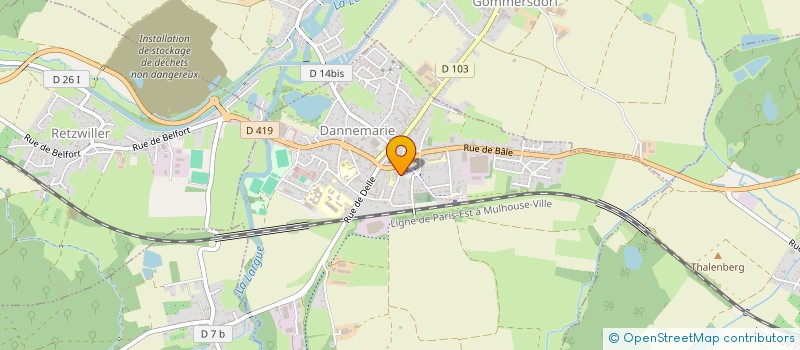 localisation de l'entreprise MADAME BERTHE GRUNENWALD  DANNEMARIE