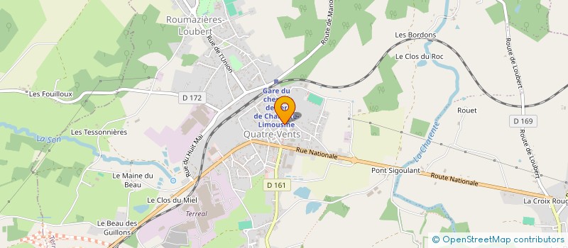 localisation de l'entreprise MADAME BERTHE PEYRELADE à TERRES-DE-HAUTE-CHARENTE