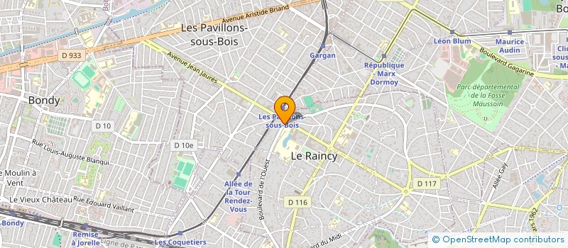 localisation de l'entreprise MADAME BERTHO JOURNO à LE RAINCY