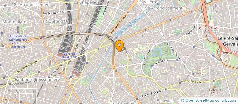 localisation de l'entreprise MADAME BERTILLE AMELINE à PARIS