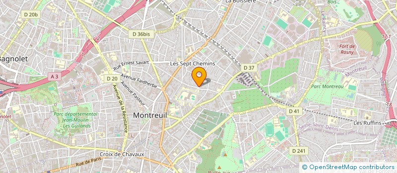localisation de l'entreprise MADAME BERTILLE DELPHINE VERLAINE à MONTREUIL