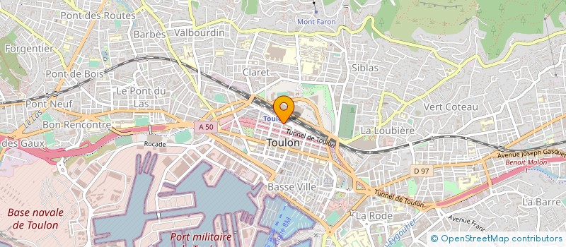 localisation de l'entreprise MADAME BERTILLE JACQUIN  TOULON