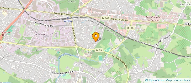 localisation de l'entreprise MADAME BERTILLE JEANNEAU  VERTOU