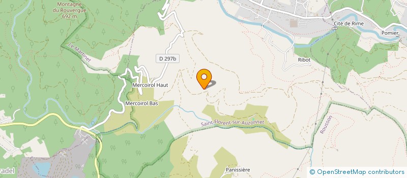 localisation de l'entreprise MADAME BERTILLE VERGNAUD  SAINT-FLORENT-SUR-AUZONNET