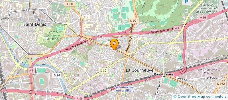 localisation de l'entreprise MADAME BERYL DJIPRO à LA COURNEUVE