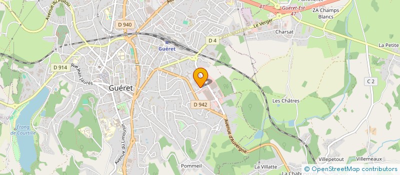 localisation de l'entreprise MADAME BERYL GUILLON CEBULSKI  GUERET