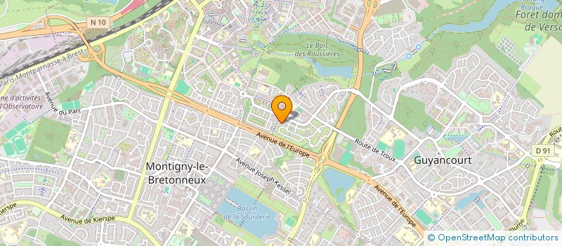 localisation de l'entreprise MADAME BESMA BENCHELLOUG  GUYANCOURT