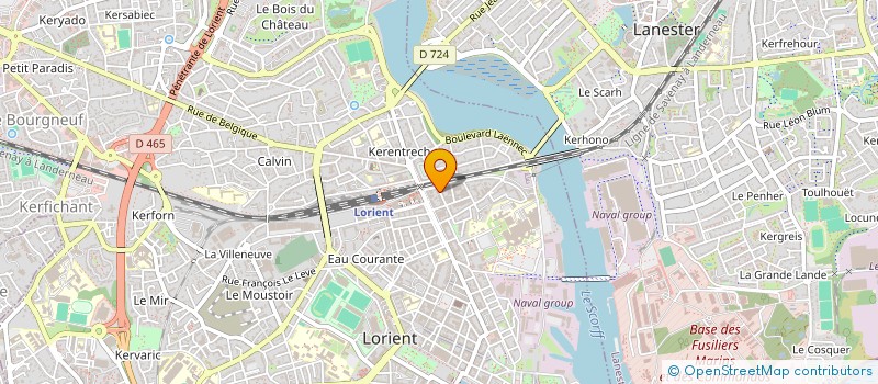 localisation de l'entreprise MADAME BETHANIE JACQUET  LORIENT