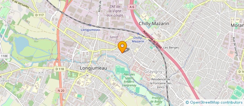 localisation de l'entreprise MADAME BETINA RIBEIRO à LONGJUMEAU