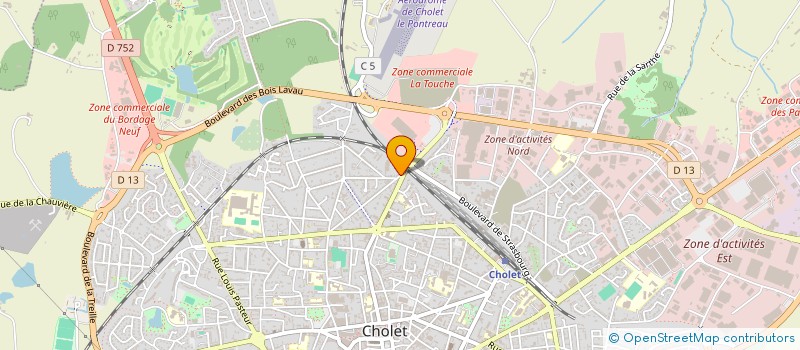 localisation de l'entreprise MADAME BETTY COURRIER à CHOLET