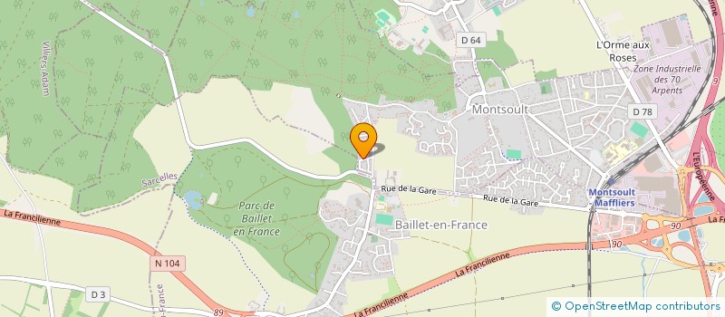 localisation de l'entreprise MADAME BETTY DEGARNE  DOMONT