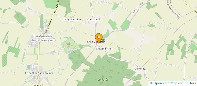 localisation de l'entreprise MADAME BETTY GESLIN  SABLONCEAUX