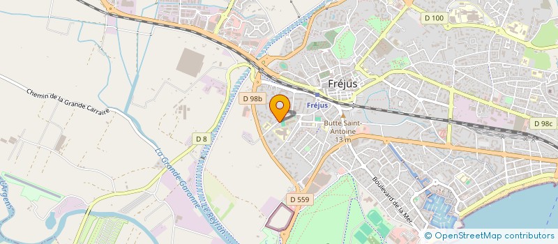 localisation de l'entreprise MADAME BETTY GOURSOLLE à FREJUS