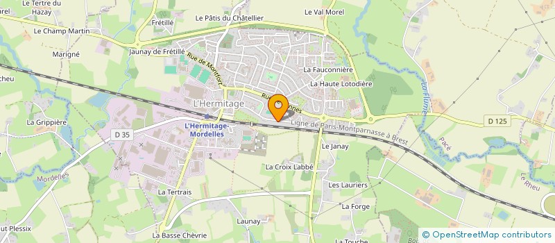 localisation de l'entreprise MADAME BETTY LEROUX à L'HERMITAGE