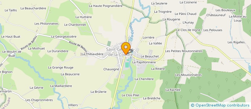 localisation de l'entreprise MADAME BETTY THIBAUDEAU à SAINT GERMAIN-DE-LA-COUDRE