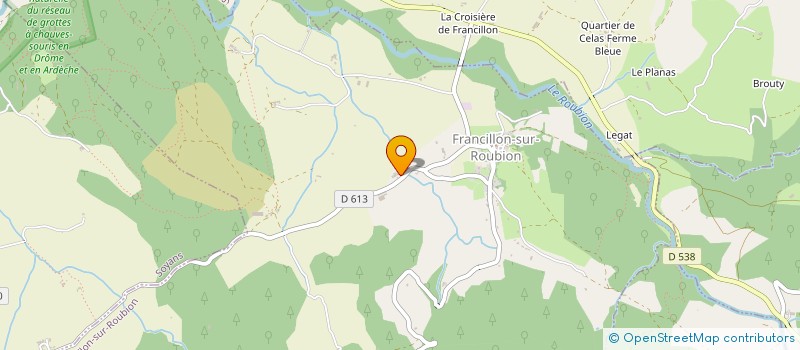 localisation de l'entreprise MADAME BETTY VERGNAUD à FRANCILLON-SUR-ROUBION