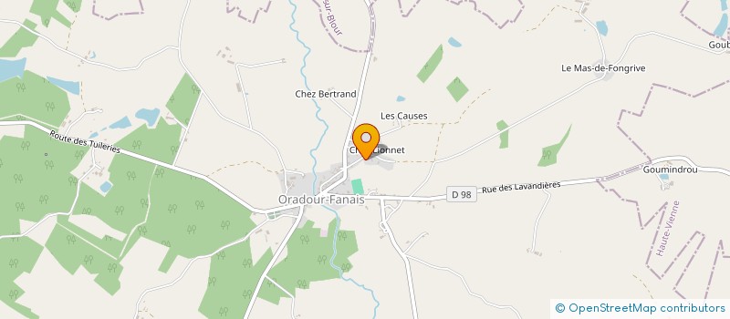 localisation de l'entreprise MADAME BEVERLEY JAYNE GOLDS  ORADOUR-FANAIS