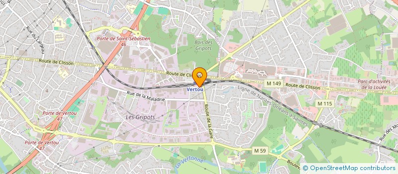 localisation de l'entreprise MADAME BEVERLY PLAIRE-COUDRIER  VERTOU