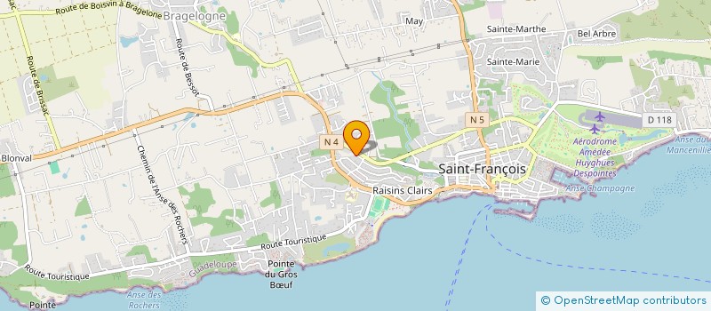 localisation de l'entreprise MADAME BIANCA BOUDHOUA à SAINT-FRANCOIS
