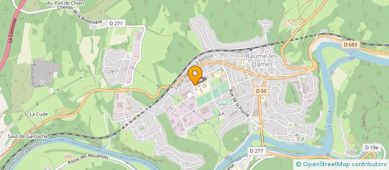 localisation de l'entreprise MADAME BIBIANE LOMBARDOT  BAUME-LES-DAMES