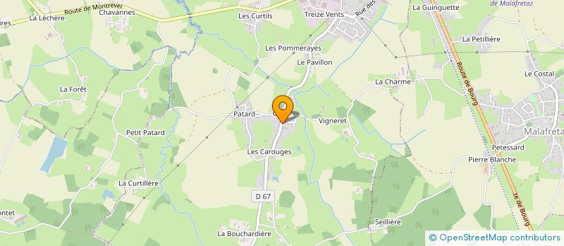 localisation de l'entreprise MADAME BILITISS GOURGNER à MONTREVEL-EN-BRESSE