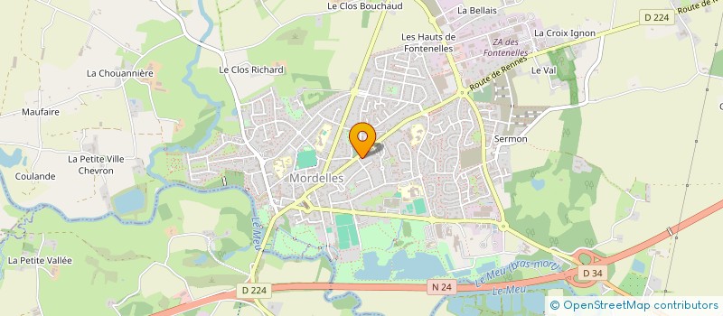 localisation de l'entreprise MADAME BINTIMOHAMED MWAKOSA  MORDELLES