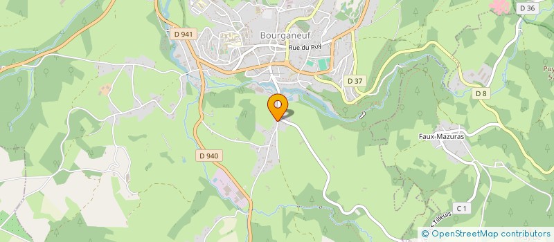 localisation de l'entreprise MADAME BLANCHE AUBERT  BOURGANEUF