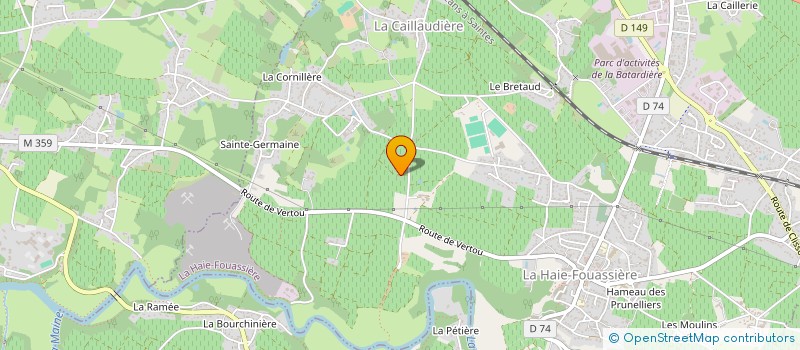 localisation de l'entreprise MADAME BLANCHE LE JOLIS DE VILLIERS DE SAINTIGNON  LA HAIE-FOUASSIERE