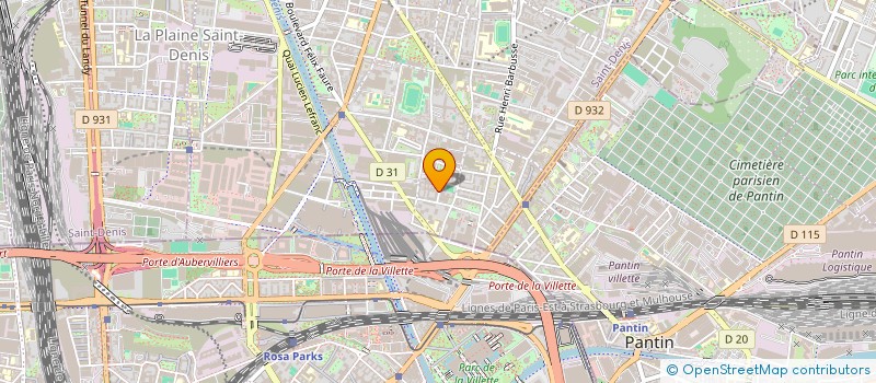 localisation de l'entreprise MADAME BLANCHE LEJEUNE  AUBERVILLIERS