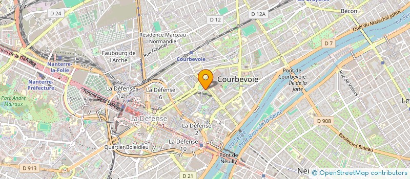 localisation de l'entreprise MADAME BLANCHE MURIELLE GAWIDI à COURBEVOIE