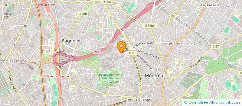 localisation de l'entreprise MADAME BLANCHE PEYROLE à MONTREUIL