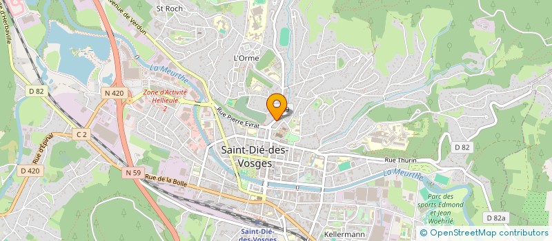 localisation de l'entreprise MADAME BLANDINE BARETH à SAINT-DIE-DES-VOSGES
