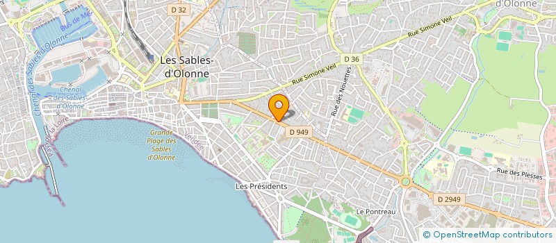 localisation de l'entreprise MADAME BLANDINE BELLIARD à LES SABLES D'OLONNE