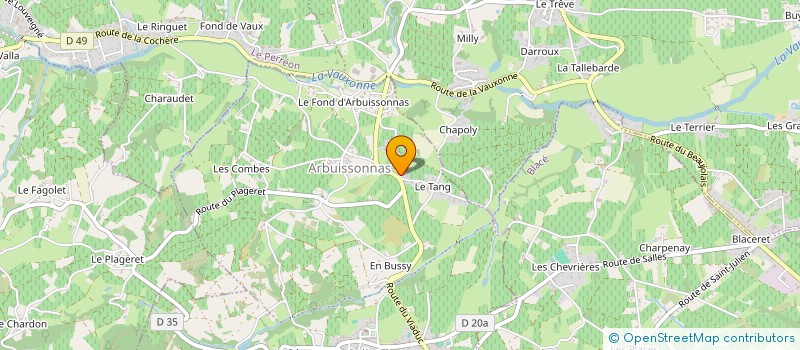 localisation de l'entreprise MADAME BLANDINE BEROUJON  SALLES-ARBUISSONNAS-EN-BEAUJOLAIS