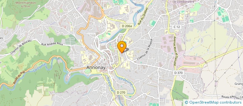 localisation de l'entreprise MADAME BLANDINE CALENDRIER à ANNONAY