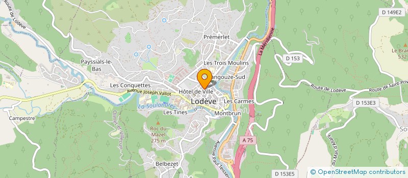 localisation de l'entreprise MADAME BLANDINE DEBAYLE  LODEVE