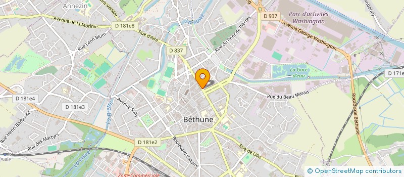 localisation de l'entreprise MADAME BLANDINE DERICQ à BETHUNE