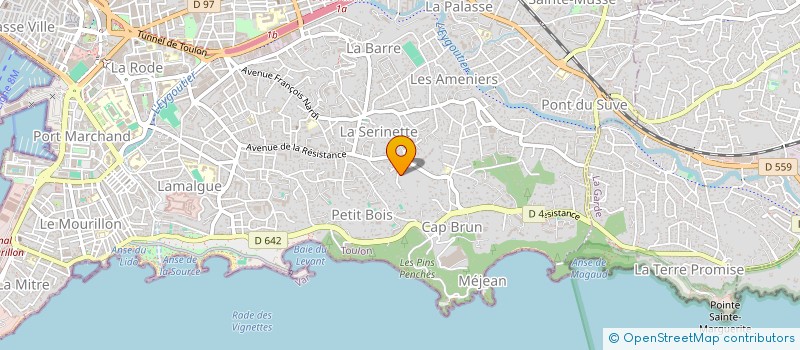 localisation de l'entreprise MADAME BLANDINE GOUDARD  TOULON