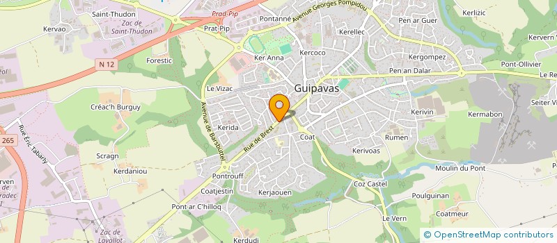 localisation de l'entreprise MADAME BLANDINE JEZEQUEL  GUIPAVAS