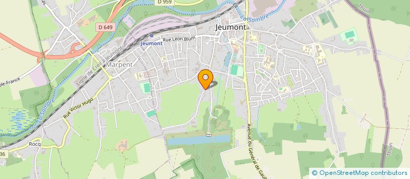 localisation de l'entreprise MADAME BLANDINE LEJEUNE  JEUMONT