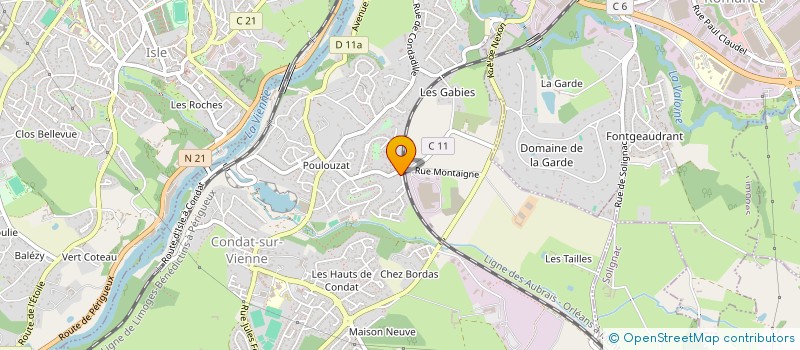 localisation de l'entreprise MADAME BLANDINE MARCY  CONDAT-SUR-VIENNE