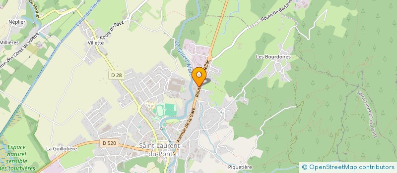 localisation de l'entreprise MADAME BLANDINE MORAND  SAINT-LAURENT-DU-PONT